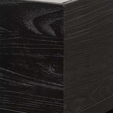 Ted 1.2m Elm Coffee Table - Full Black Coffee Table Nicki-Core   