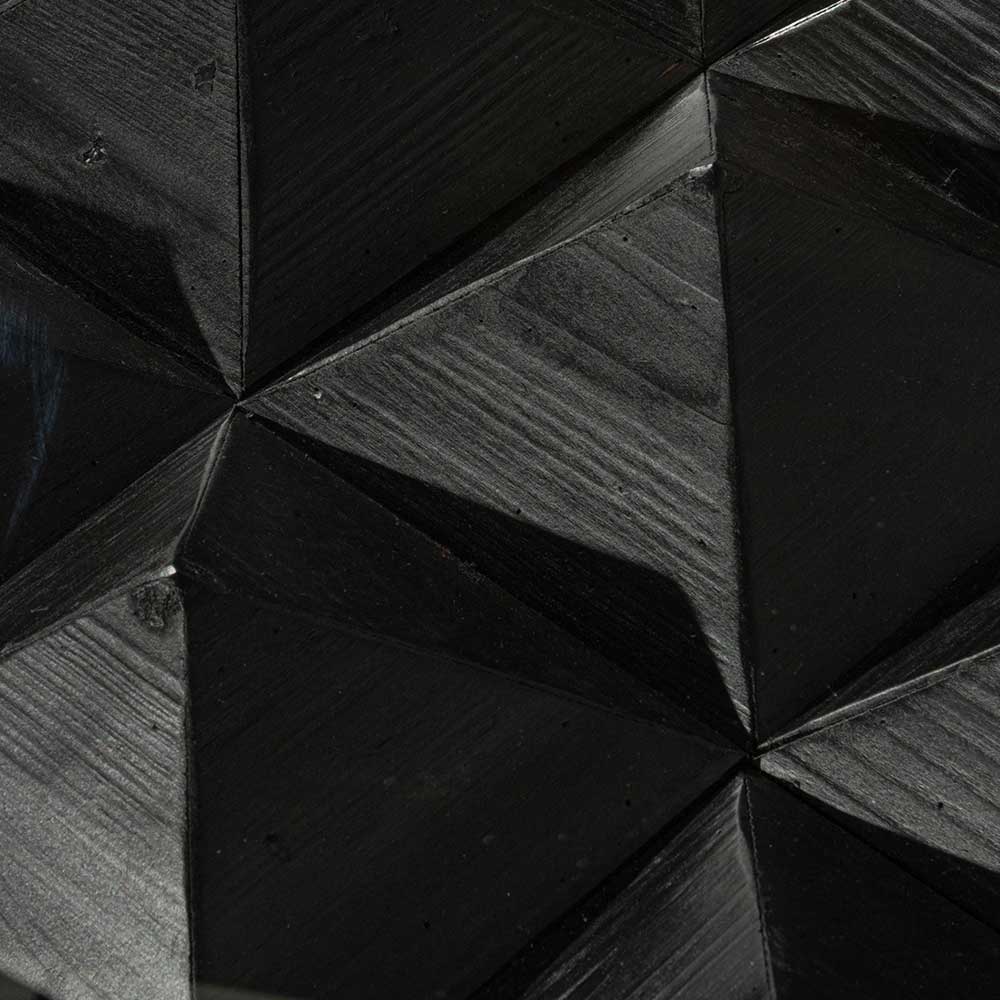 Ted 1.2m Elm Coffee Table - Full Black Coffee Table Nicki-Core   