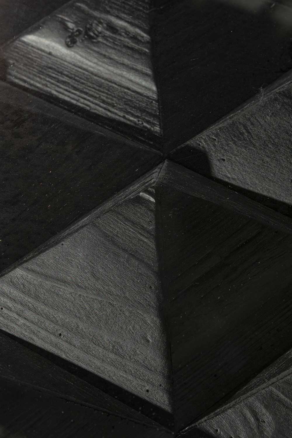 Ted 1.2m Elm Coffee Table - Full Black Coffee Table Nicki-Core   