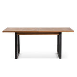 Percy 6-8 Seater Extendable Dining Table - European Knotty Oak and Peppercorn Dining Table VN-Core   