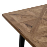 Percy 6-8 Seater Extendable Dining Table - European Knotty Oak and Peppercorn Dining Table VN-Core   