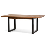 Percy 6-8 Seater Extendable Dining Table - European Knotty Oak and Peppercorn Dining Table VN-Core   