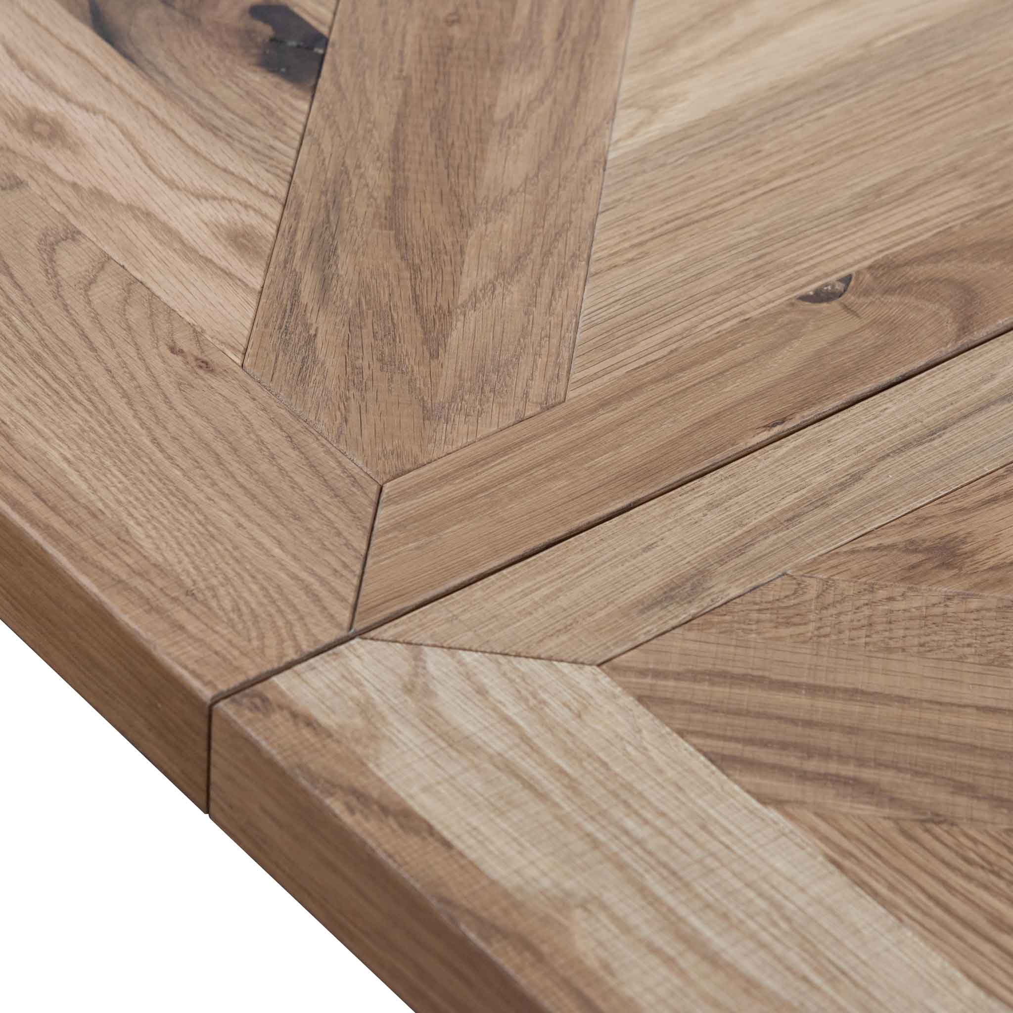 Percy 6-8 Seater Extendable Dining Table - European Knotty Oak and Peppercorn Dining Table VN-Core   