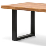 Lennon 2.1m Outdoor Dining Table - Natural with Black Leg DT6725-EM