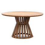 Renzo 1.35m Round Outdoor Dining Table - Light Natural Acacia Outdoor Table Eminem-Core