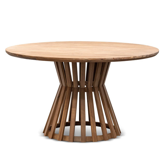 Renzo 1.35m Round Outdoor Dining Table - Natural Light Outdoor Table Eminem-Core   