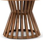 Renzo 1.35m Round Outdoor Dining Table - Light Natural Acacia Outdoor Table Eminem-Core