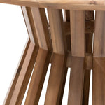 Renzo 1.35m Round Outdoor Dining Table - Light Natural Acacia Outdoor Table Eminem-Core