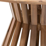Renzo 1.35m Round Outdoor Dining Table - Light Natural Acacia Outdoor Table Eminem-Core