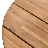 Renzo 1.35m Round Outdoor Dining Table - Light Natural Acacia Outdoor Table Eminem-Core