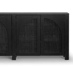 Lucius 1.95m Black Oak Sideboard Unit - Rattan Buffet & Sideboard Century-Core   