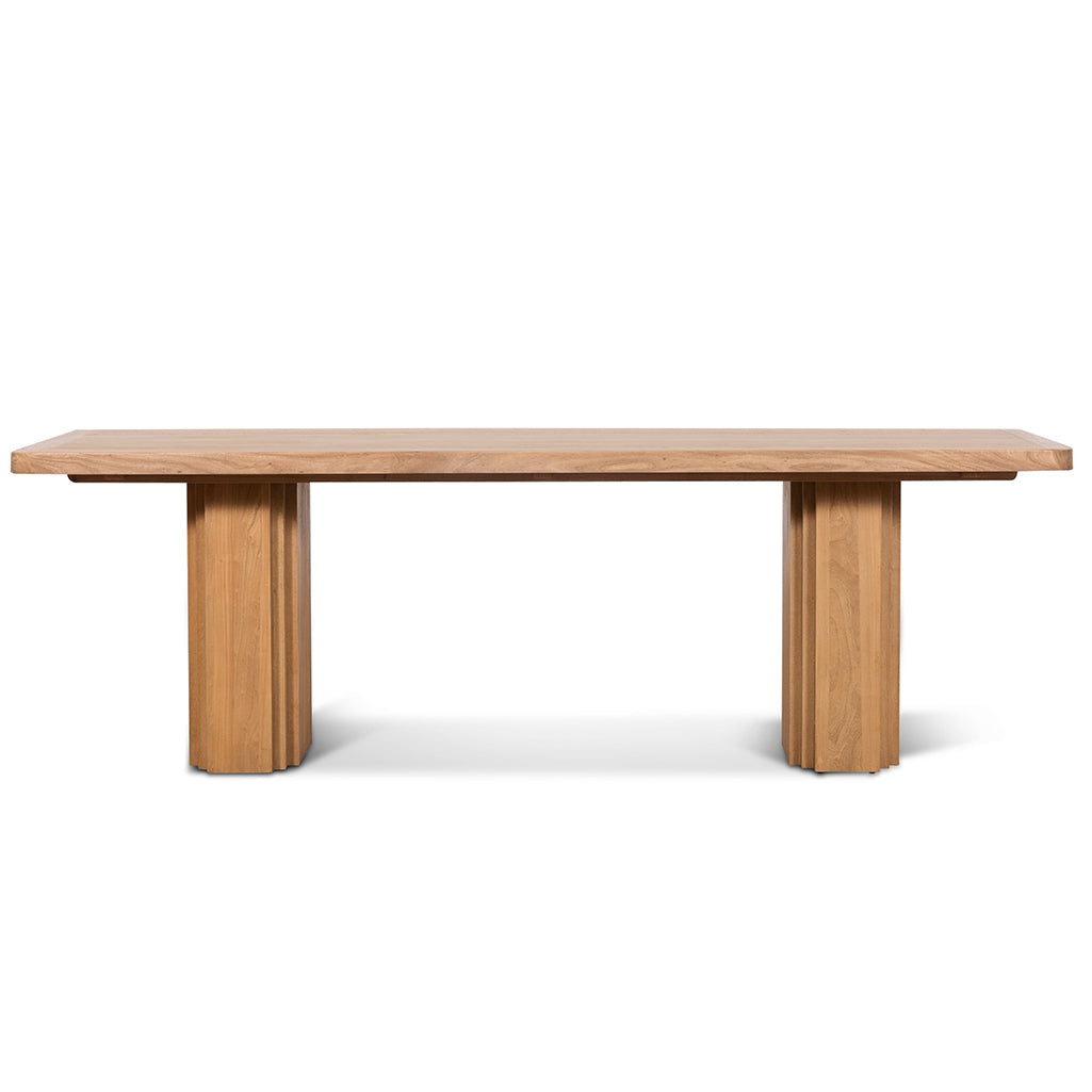 Kathleen 2.4m Elm Dining Table - Natural Dining Table Nicki-Core