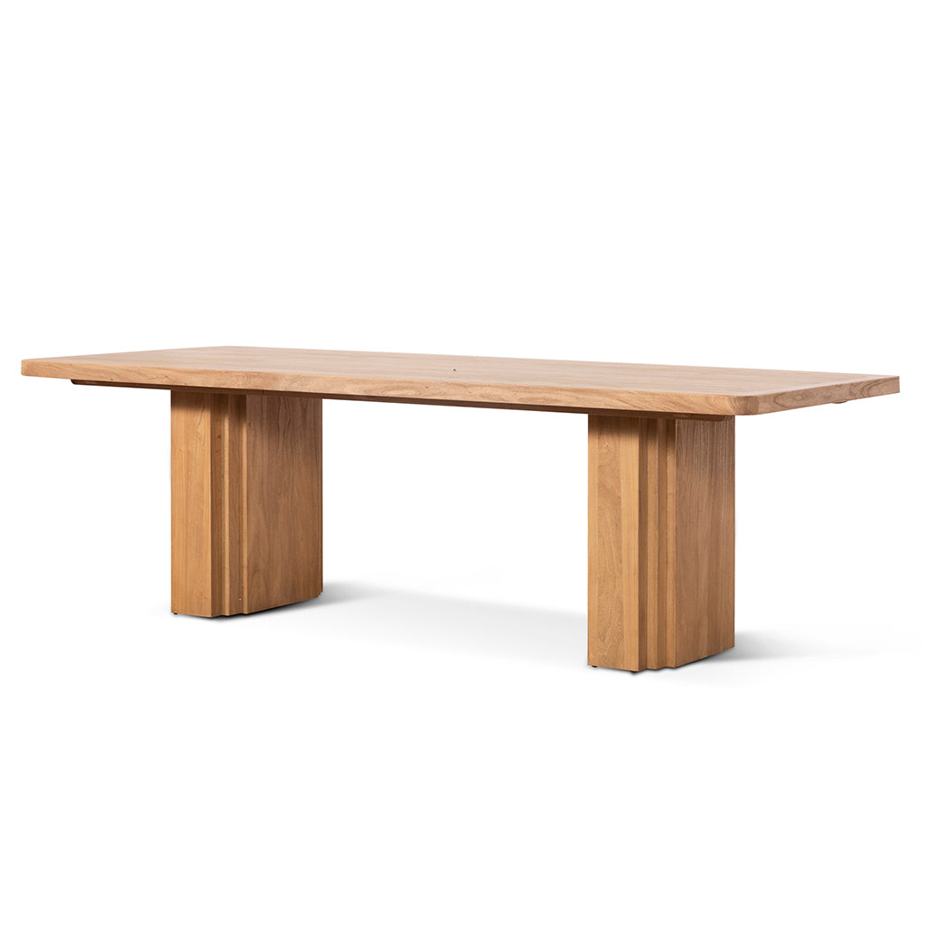 Kathleen 2.4m Elm Dining Table - Natural Dining Table Nicki-Core