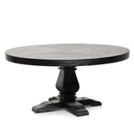 Kara 1.6m Round Dining Table - Full Black Dining Table Reclaimed-Core   