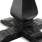 Kara 1.6m Round Dining Table - Full Black Dining Table Reclaimed-Core   