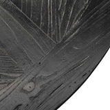 Kara 1.6m Round Dining Table - Full Black Dining Table Reclaimed-Core   