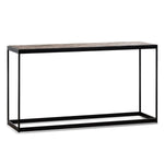 Ian 140cm Console Table in Dark Natural - Black Frame Console Table Nicki-Core   