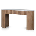 Mcmahon 1.6m White Marble Console Table - Natural Console Table Nicki-Core   