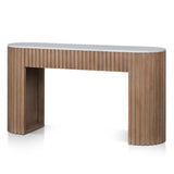 Mcmahon 1.6m White Marble Console Table - Natural Console Table Nicki-Core   