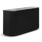 Elino 1.6m Veneer Top Buffet Unit - Full Black Buffet & Sideboard Dwood-Core   