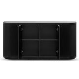 Ex Display - Elino 1.6m Veneer Top Buffet Unit - Full Black Buffet & Sideboard Dwood-Core   