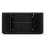 Ex Display - Elino 1.6m Veneer Top Buffet Unit - Full Black Buffet & Sideboard Dwood-Core   