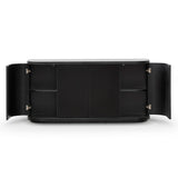 Ex Display - Elino 1.6m Veneer Top Buffet Unit - Full Black Buffet & Sideboard Dwood-Core   