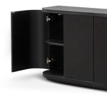 Ex Display - Elino 1.6m Veneer Top Buffet Unit - Full Black Buffet & Sideboard Dwood-Core   