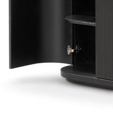 Ex Display - Elino 1.6m Veneer Top Buffet Unit - Full Black Buffet & Sideboard Dwood-Core   