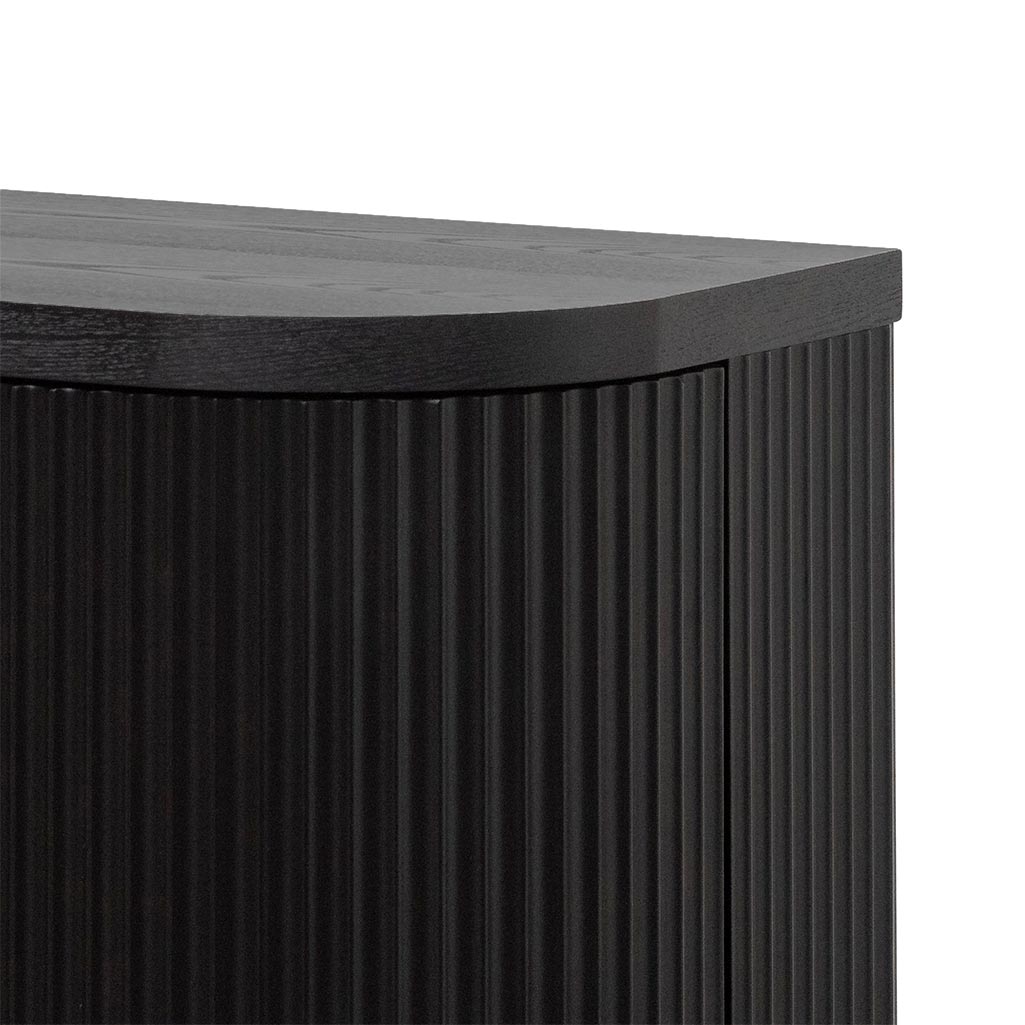 Elino 1.6m Veneer Top Buffet Unit - Full Black Buffet & Sideboard Dwood-Core   