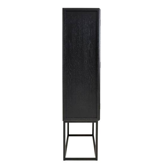 Ana Timber Cabinet - Black Shelves Horg-Local   