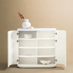 Elino 100cm Wooden Storage Cabinet - White Cabinet Dwood-Core   