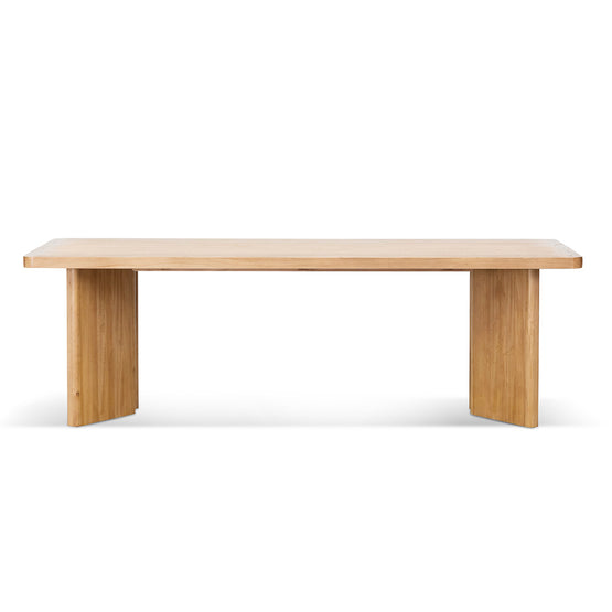 Munoz 2.4m Elm Dining Table Natural Interior Secrets