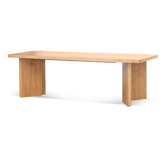 Munoz 2.4m Elm Dining Table Natural Interior Secrets