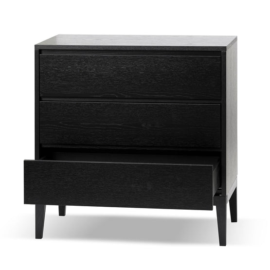Socorro 3 Drawers Dresser Unit Black Oak Interior Secrets