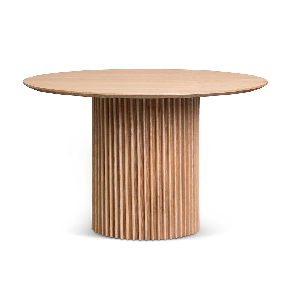 Dillon 1.2m Round Wooden Dining Table - Natural Dining Table Dwood-Core