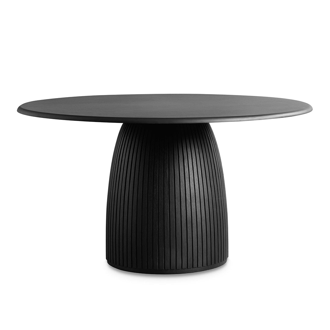 Tonya 1.4m Round Dining Table - Full Black