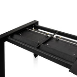 Ex Display - Viola Extendable (1.8m - 2.8m) Wooden Dining Table - Black Dining Table Dwood-Core   
