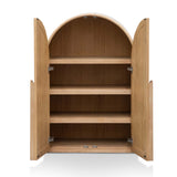 Ex Display - Alora 120cm (H) Ash Curve Cabinet - Natural Cabinet Nicki-Core   