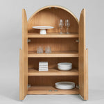 Ex Display - Alora 120cm (H) Ash Curve Cabinet - Natural Cabinet Nicki-Core   