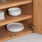 Ex Display - Alora 120cm (H) Ash Curve Cabinet - Natural Cabinet Nicki-Core   