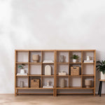 Johan Wooden Display Bookcase - Natural Shelves Oakwood-Core   