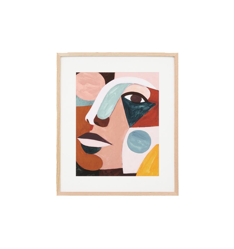 Geo Face IV Wall Art Print Wall Art Warran-Local   