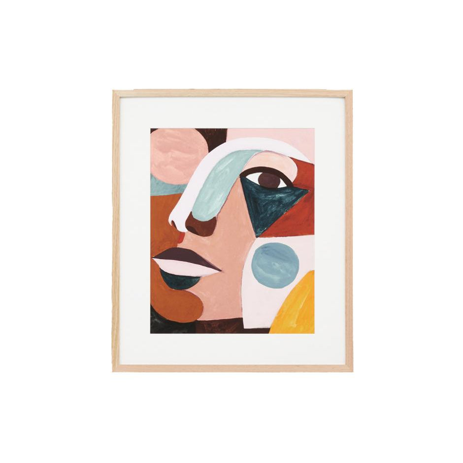 Geo Face IV Wall Art Print Wall Art Warran-Local   