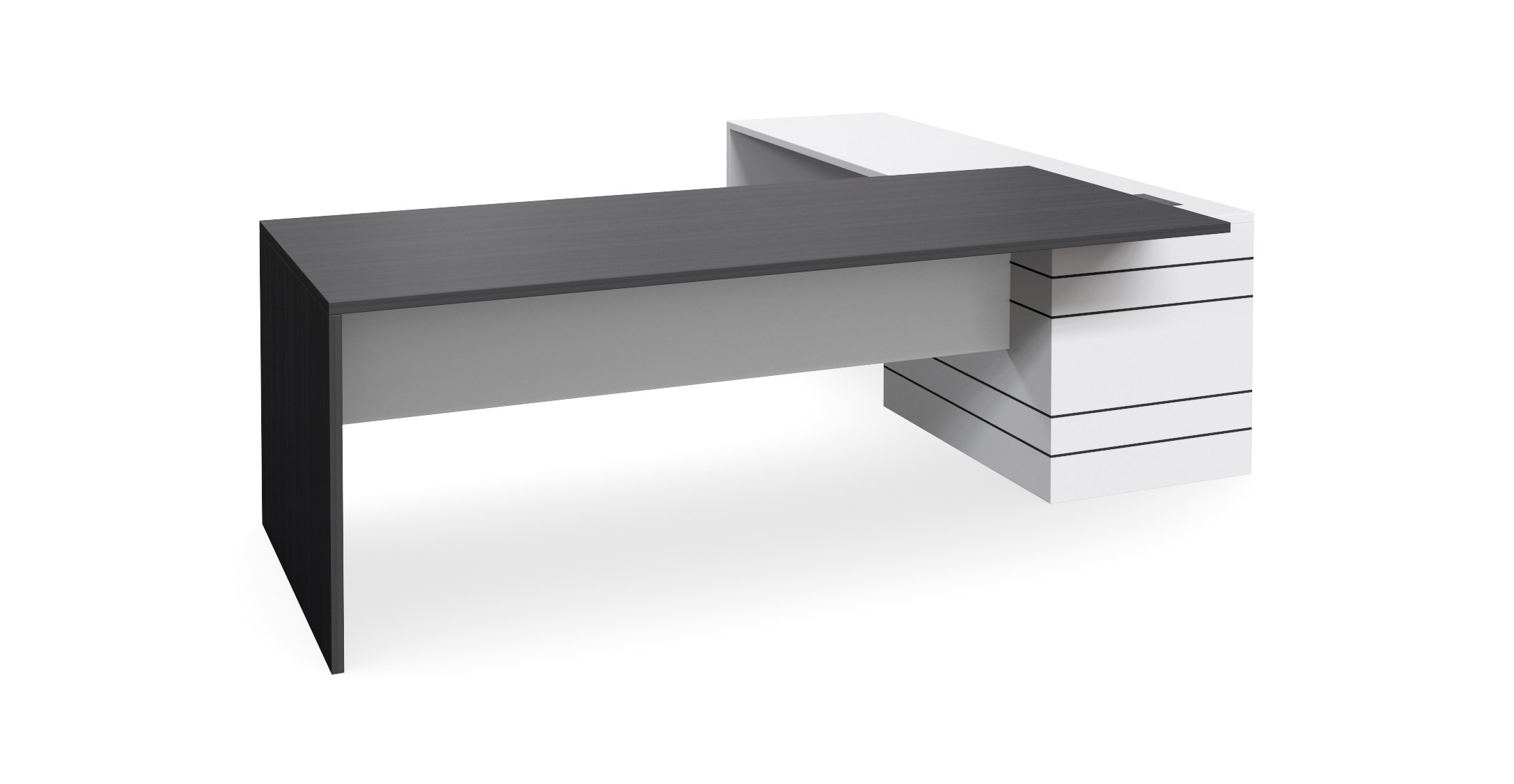 Custom Envoy 2.4m Executive Office Desk - Left Return Office Desk Dee Kay-Local   