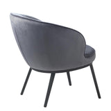 Gianni Velvet Lounge Chair - Steel Grey Armchair Vatec-Local   