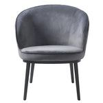 Gianni Velvet Lounge Chair - Steel Grey Armchair Vatec-Local   
