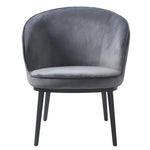 Gianni Velvet Lounge Chair - Steel Grey
