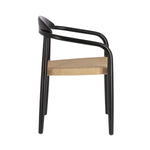 Set of 2 - Glynis Eucalyptus Black Timber Dining Chair - Beige Outdoor Chair The Form-Local   