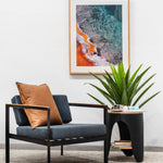 Jackson Round Side Table - Natural - Black Side Table Swady-Core   